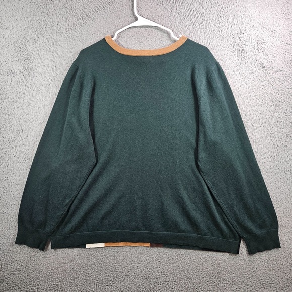 $89 NEW‎ Calvin Klein Sweater Women 2X Knit Pullover Multicolor Striped - Picture 7 of 10